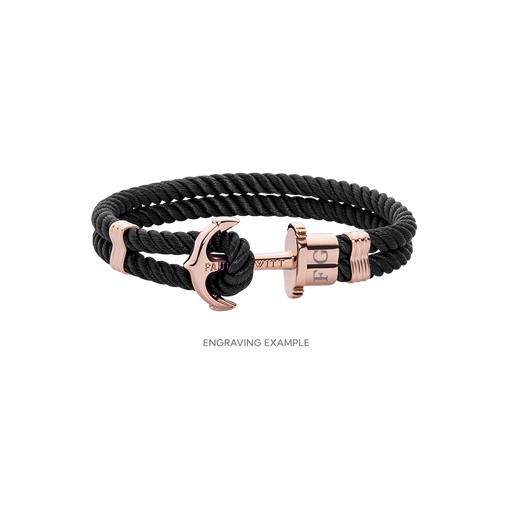 Paul Hewitt PHREP Armband Roségold Schwarz Lagerräumung