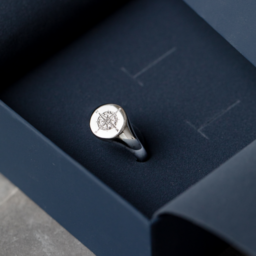 Paul Hewitt Men's Signet Ring Windrose Silber Exklusive Angebote