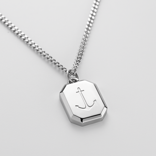 Paul Hewitt Men's Octagonal Halskette Anchor Silber Kauf eins, bekomm eins gratis