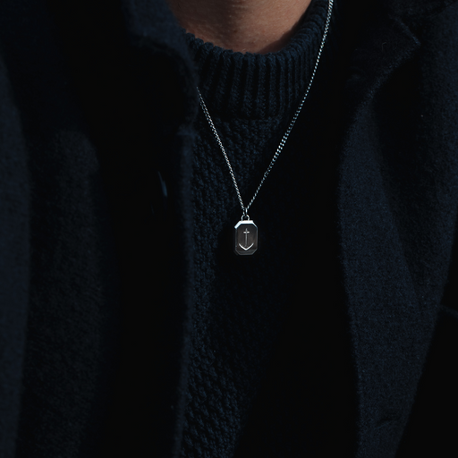 Paul Hewitt Men's Octagonal Halskette Anchor Silber Kauf eins, bekomm eins gratis