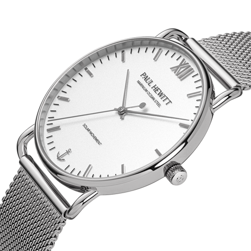 Paul Hewitt Sailor 39 mm Uhr Silber Weiß Begrenzte Freigabe