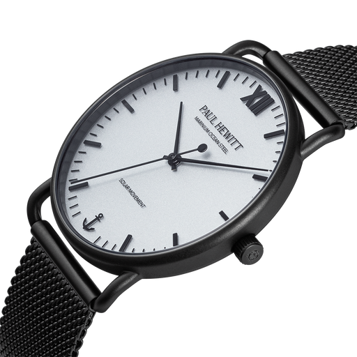 Paul Hewitt Sailor 39 mm Uhr Schwarz Weiß Neueste Stile