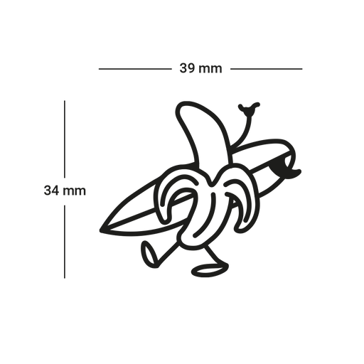 Paul Hewitt Men's Surfing Banana Tattoo Super Rabatt