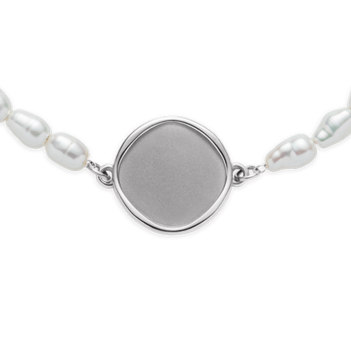 Paul Hewitt Engravable Coin Pearl Armkette Silber Jubiläumsangebot