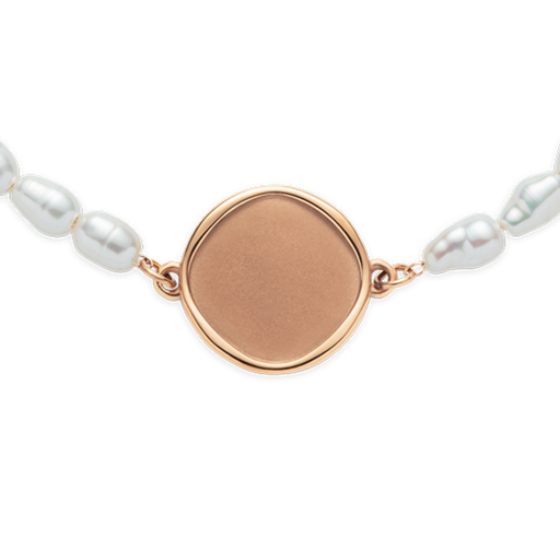Paul Hewitt Engravable Coin Pearl Armkette Roségold Lagerräumung