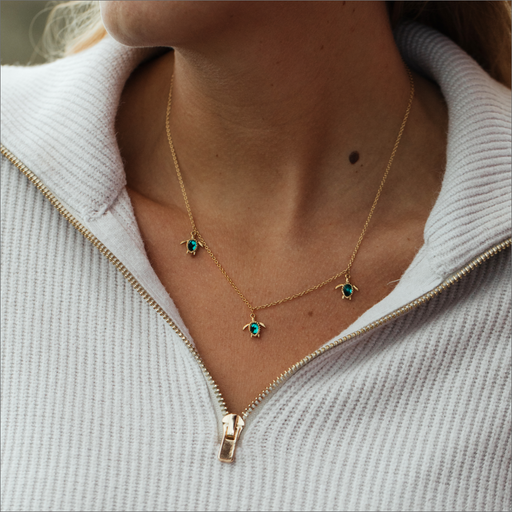 Paul Hewitt Turtle Halskette Aquamarine Gold Tägliche Deals