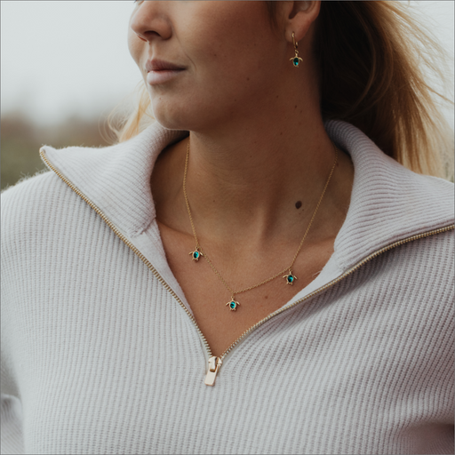 Paul Hewitt Turtle Halskette Aquamarine Gold Tägliche Deals