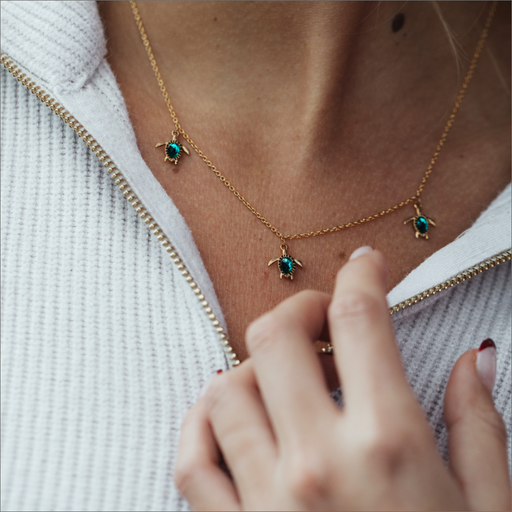 Paul Hewitt Turtle Halskette Aquamarine Gold Tägliche Deals