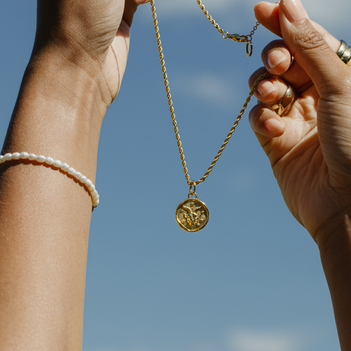 Paul Hewitt Rope Chain Halskette und Zodiac Charms Gold Sonderangebot der Fabrik