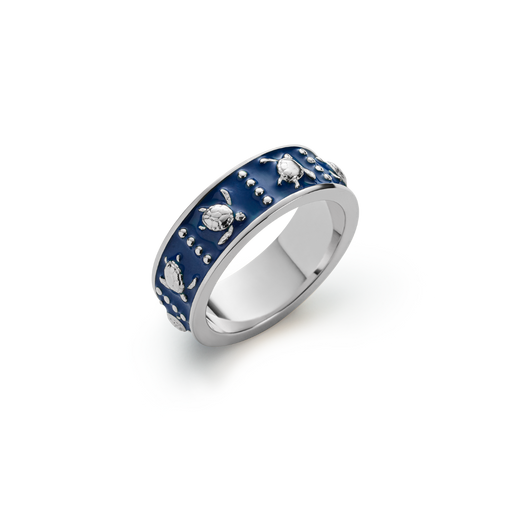 Paul Hewitt Turtle Enamel Ring Silber Vierteljährliche Förderung