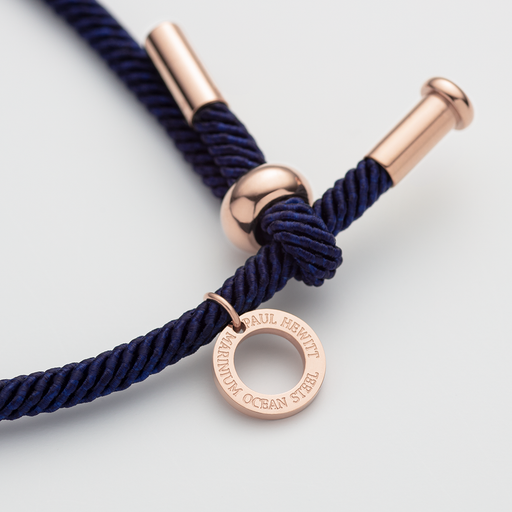 Paul Hewitt Vitamin Sea Armband Roségold Marinebelau 50% Rabatt mit kostenlosem Versand