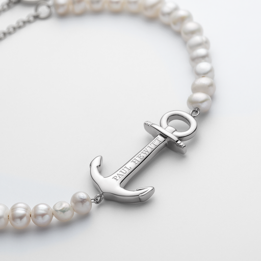 Paul Hewitt The Anchor Beads Armkette Silber Pearl Black Friday Preise