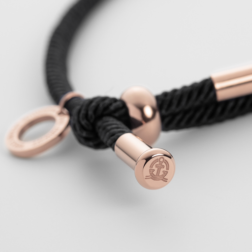 Paul Hewitt Vitamin Sea Gravur Armband Roségold Schwarz 2025