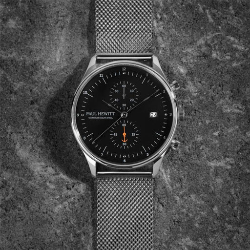 Paul Hewitt Chrono Quartz Mesh silver Bis zu 50% Rabatt