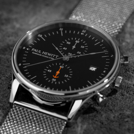 Paul Hewitt Chrono Quartz Mesh silver Bis zu 50% Rabatt