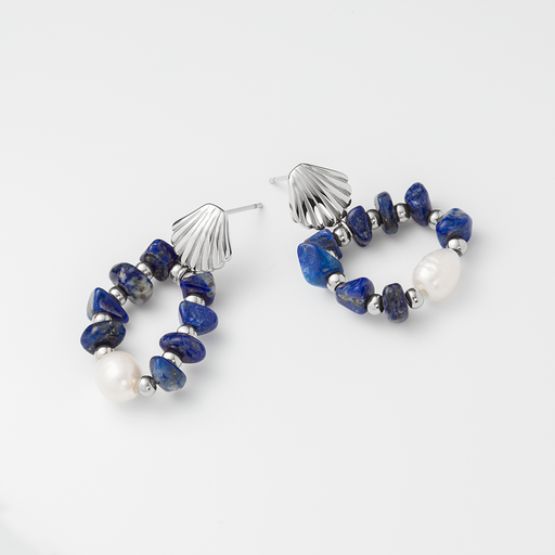 Paul Hewitt Scallop Stone Ohrring Silber Rabatt