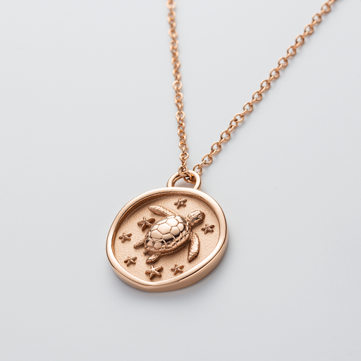 Paul Hewitt Turtle Coin Halskette Roségold Versandkostenfrei