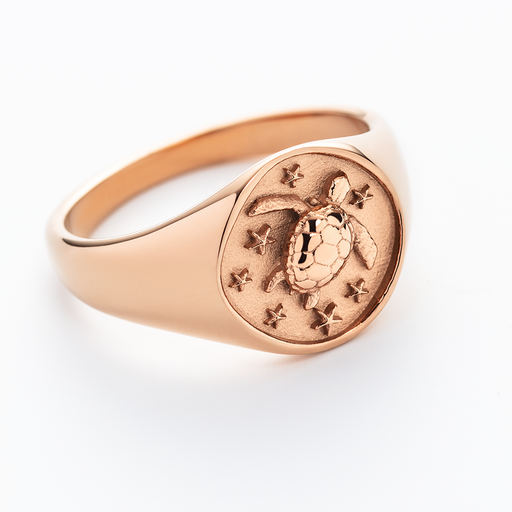 Paul Hewitt Turtle Signet Ring Roségold Flash Sale