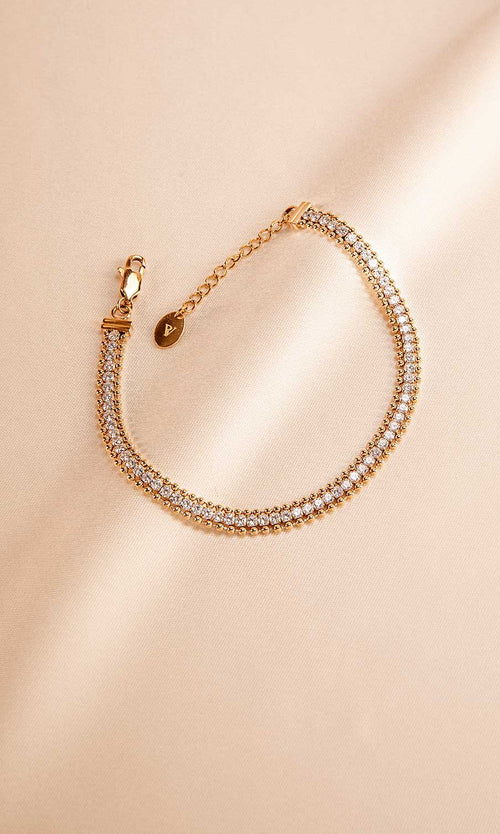 Paul Valentine Sparkling Tennis Bracelet Neueste Stile