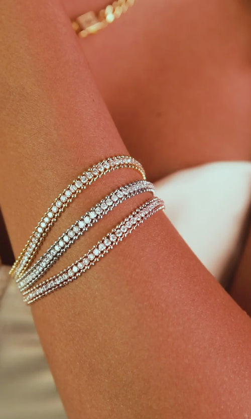 Paul Valentine Sparkling Tennis Bracelet Neueste Stile
