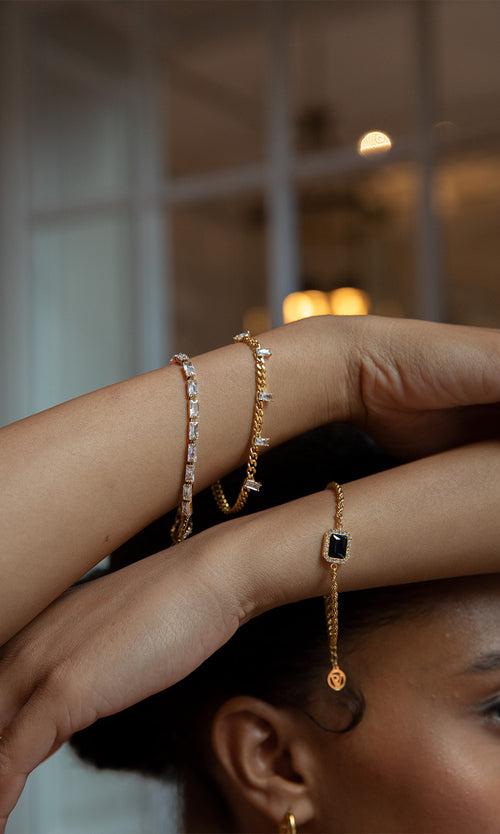 Paul Valentine Pavé Emerald Black Bracelet Bis zu 60% Rabatt
