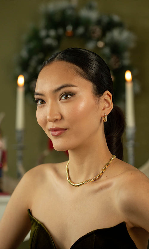 Paul Valentine Sparkle Twisted Hoops Sonderangebot der Fabrik