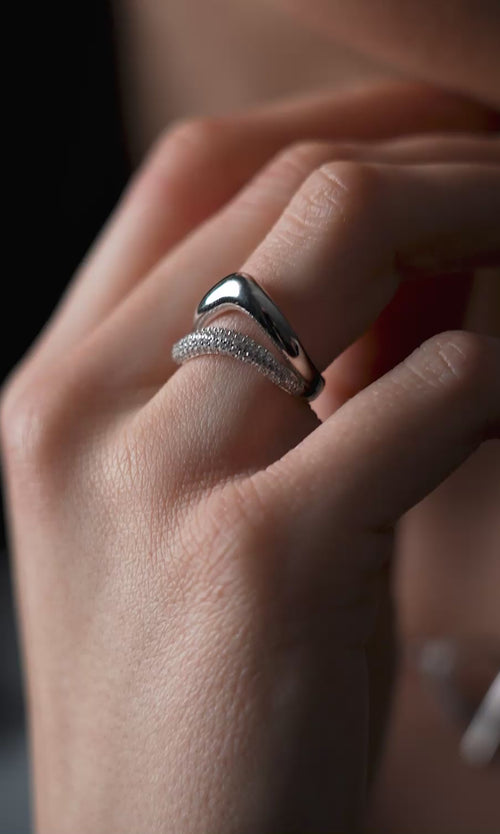 Paul Valentine Crystal Galaxy Ring Clearance-Verkauf