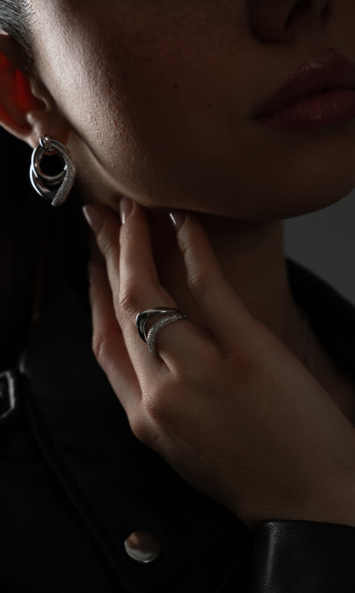 Paul Valentine Crystal Galaxy Ring Clearance-Verkauf