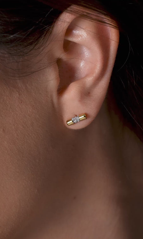 Paul Valentine Pure Ohrstecker 14k vergoldet Kostenloser Versand international