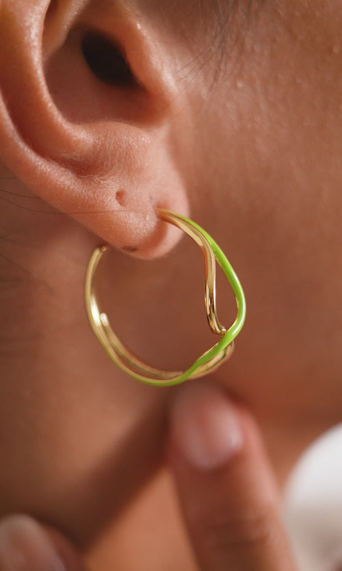 Paul Valentine Wave Rush Enamel Hoops Versandkostenfrei