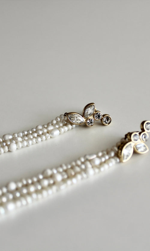 Paul Valentine Adorn Earrings Pearl Tassel VIP-Rabatte