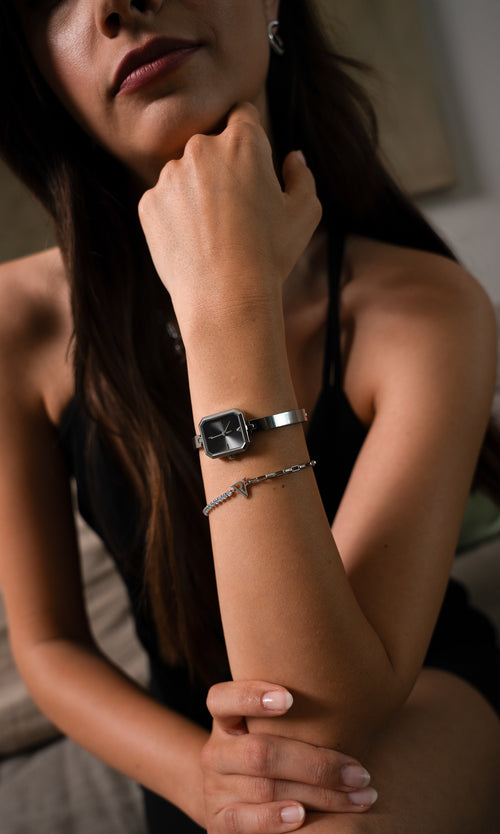 Paul Valentine Ethereal Watch Silver Sonderangebot der Fabrik