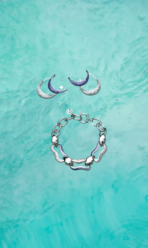 Paul Valentine Underwater Necklace & Hoops Set Riesige Rabatte