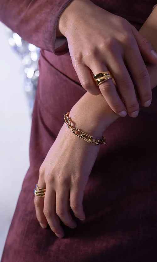 Paul Valentine Molten Chunky Bracelet Clearance-Verkauf