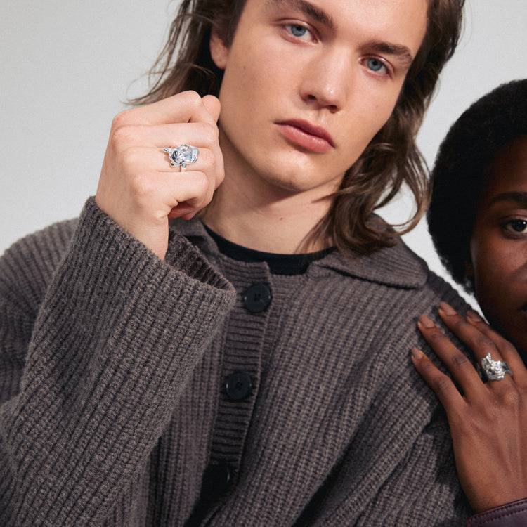 Pilgrim GIA recycelter Kristall Ring versilbert Bis zu 65% Rabatt