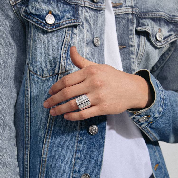 Pilgrim LAUREL recycelter Ring versilbert Nur für heute