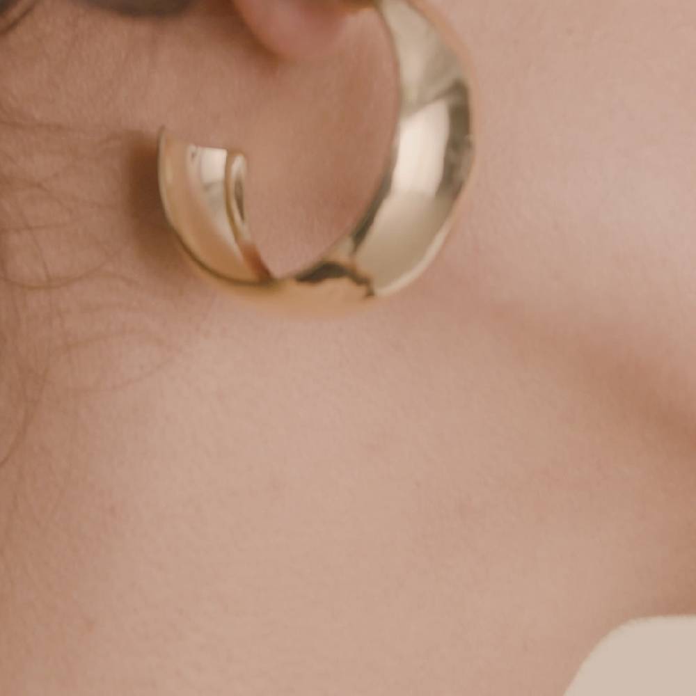 Pilgrim NAIA recycelte mega-chunky Hoops vergoldet Rabatte dieses Monats