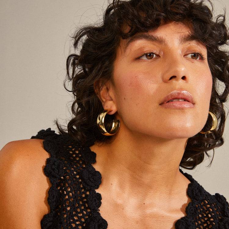 Pilgrim NAIA recycelte mega-chunky Hoops vergoldet Rabatte dieses Monats