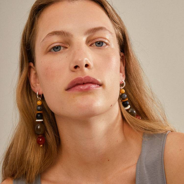 Pilgrim NAILA Ohrringe mehrfarbig/versilbert 2025