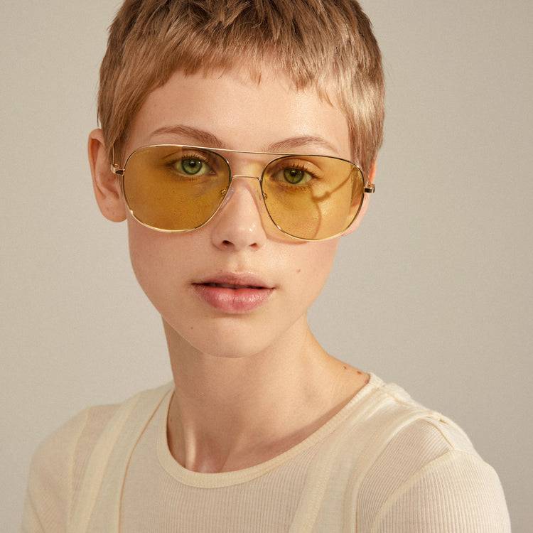 Pilgrim DALLAS Sonnenbrille Gelb/Gold Weihnachtsangebot