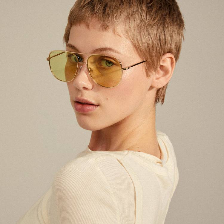 Pilgrim DALLAS Sonnenbrille Gelb/Gold Weihnachtsangebot
