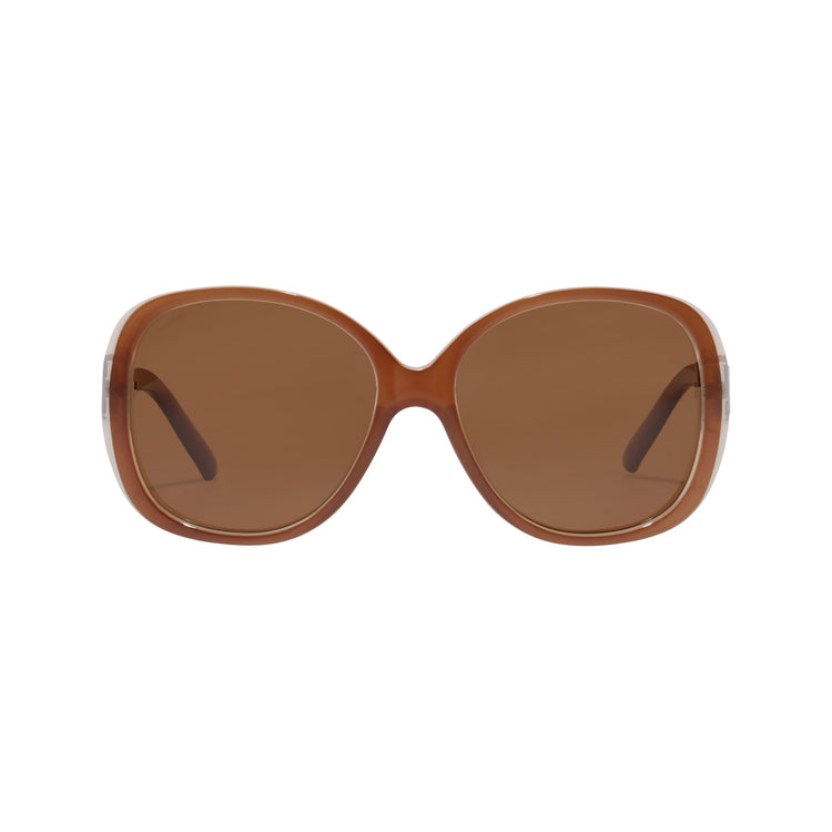 Pilgrim PARKER Retro-Oversized-Sonnenbrille, Hellbraun Muttertagsangebot