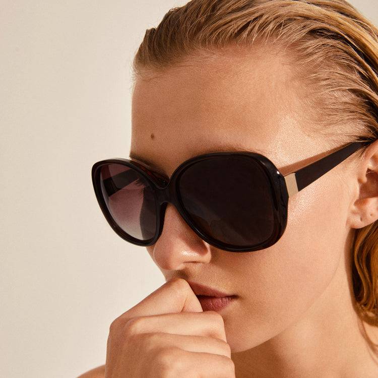 Pilgrim PARKER Oversized-Retro-Sonnenbrille, Braun Vatertagsangebot