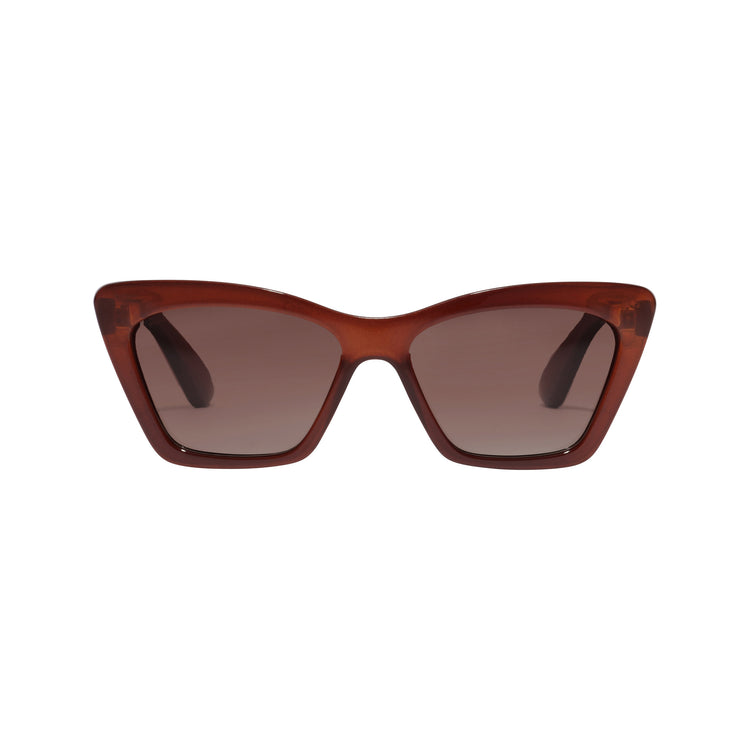 Pilgrim DAKOTA eckige Cat-Eye-Sonnenbrille braun Jubiläumsangebot
