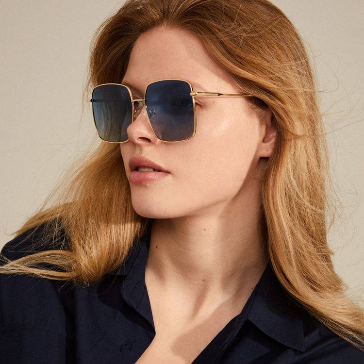 Pilgrim JONAN Sonnenbrille Blau/Gold Schlussverkauf