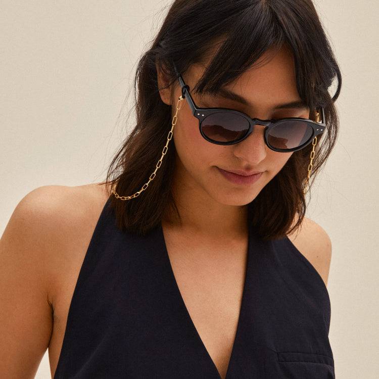 Pilgrim KYRIE Sonnenbrille Schwarz/Gold Fabrikpreis
