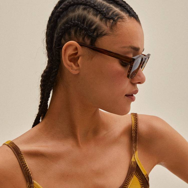 Pilgrim JANICA Recycelte Sonnenbrille Schildpatt-Braun Online Shopping