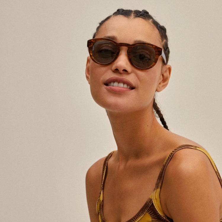 Pilgrim JANICA Recycelte Sonnenbrille Schildpatt-Braun Online Shopping