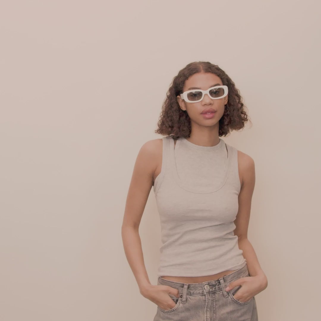 Pilgrim YANSEL Recycelte Sonnenbrille Weiß Cyber Monday