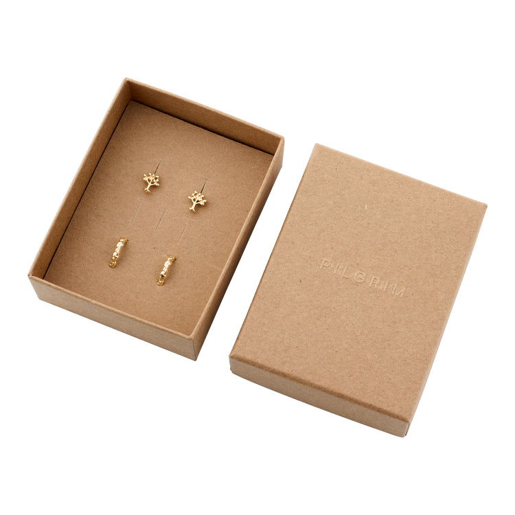 Pilgrim PIPER recyceltes Geschenkset, 2-in-1-Set, vergoldet Vatertagsangebot